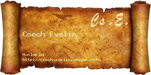 Csech Evelin névjegykártya